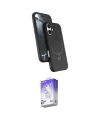 ieg™ iPhone 17 Kılıf İz Işık Koleksiyonu - Siyah Bilvis 5in1 3D Magic Cam Ekran Koruyucu