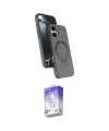 ieg™ iPhone 17 Kılıf İz Işık Koleksiyonu - Siyah Bilvis 5in1 3D Magic Cam Ekran Koruyucu
