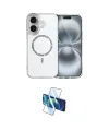 ieg™ iPhone 17 Kılıf Kıvılcım Form Prime - Siyah 3D Antistatik Cam Ekran Koruyucu