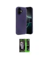 ieg™ iPhone 17 Kılıf Kozmos Yansıma Özel Seri - Siyah 360 Mat Full Body Arka Koruyucu