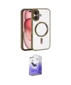 ieg™ iPhone 17 Kılıf Nova Işık Özel Seri - Siyah Bilvis 5in1 5D Magic Hayalet Cam Ekran Koruyucu