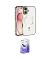 ieg™ iPhone 17 Kılıf Nova Işık Özel Seri - Siyah Bilvis 5in1 5D Magic Hayalet Cam Ekran Koruyucu