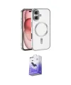 ieg™ iPhone 17 Kılıf Nova Işık Özel Seri - Siyah Bilvis 5in1 5D Magic Hayalet Cam Ekran Koruyucu