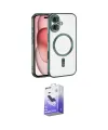 ieg™ iPhone 17 Kılıf Nova Işık Özel Seri - Siyah Bilvis 5in1 5D Magic Hayalet Cam Ekran Koruyucu