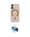 ieg™ iPhone 17 Kılıf Pusula Form Özel Seri - Siyah 3D Antistatik Cam Ekran Koruyucu