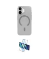 ieg™ iPhone 17 Kılıf Pusula Form Özel Seri - Siyah 3D Antistatik Cam Ekran Koruyucu