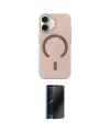 ieg™ iPhone 17 Kılıf Pusula Form Özel Seri - Siyah 3D Antistatik Hayalet Cam Ekran Koruyucu