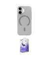 ieg™ iPhone 17 Kılıf Pusula Form Özel Seri - Siyah Bilvis 5in1 5D Magic Hayalet Cam Ekran Koruyucu