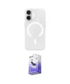 ieg™ iPhone 17 Kılıf Pusula Form Özel Seri - Siyah Bilvis 5in1 5D Magic Hayalet Cam Ekran Koruyucu