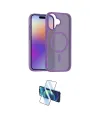 ieg™ iPhone 17 Kılıf Siluet Minimal Prime - Siyah 3D Antistatik Cam Ekran Koruyucu
