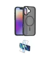 ieg™ iPhone 17 Kılıf Siluet Minimal Prime - Siyah 3D Antistatik Cam Ekran Koruyucu