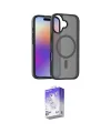 ieg™ iPhone 17 Kılıf Siluet Minimal Prime - Siyah Bilvis 5in1 3D Magic Cam Ekran Koruyucu