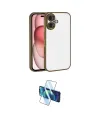 ieg™ iPhone 17 Kılıf Vadi Minimal - Siyah 3D Antistatik Cam Ekran Koruyucu