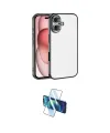 ieg™ iPhone 17 Kılıf Vadi Minimal - Siyah 3D Antistatik Seramik Nano Ekran Koruyucu