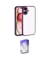 ieg™ iPhone 17 Kılıf Vadi Minimal - Siyah Bilvis 5in1 3D Magic Cam Ekran Koruyucu