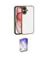 ieg™ iPhone 17 Kılıf Vadi Minimal - Siyah Bilvis 5in1 3D Magic Cam Ekran Koruyucu