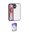 ieg™ iPhone 17 Kılıf Vadi Minimal - Siyah Bilvis 5in1 3D Magic Cam Ekran Koruyucu