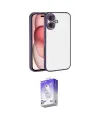 ieg™ iPhone 17 Kılıf Vadi Minimal - Siyah Bilvis 5in1 3D Magic Cam Ekran Koruyucu