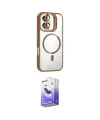 ieg™ iPhone 17 Kılıf Yadigar Asil Koleksiyonu - Siyah Bilvis 5in1 5D Magic Hayalet Cam Ekran Koruyucu