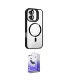ieg™ iPhone 17 Kılıf Yadigar Asil Koleksiyonu - Siyah Bilvis 5in1 5D Magic Hayalet Cam Ekran Koruyucu