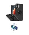 ieg™ iPhone 17 Kılıf Yörünge Çizgi - Siyah 3D Antistatik Seramik Nano Ekran Koruyucu