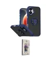 ieg™ iPhone 17 Kılıf Yörünge Çizgi - Siyah Bilvis 3D Cam Ekran Koruyucu