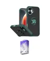 ieg™ iPhone 17 Kılıf Yörünge Çizgi - Siyah Bilvis 5in1 3D Magic Cam Ekran Koruyucu