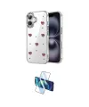 ieg™ iPhone 17 Kılıf Yörünge Form - Siyah 3D Antistatik Cam Ekran Koruyucu