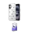ieg™ iPhone 17 Kılıf Yörünge Form - Siyah Bilvis 5in1 5D Magic Hayalet Cam Ekran Koruyucu