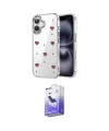 ieg™ iPhone 17 Kılıf Yörünge Form - Siyah Bilvis 5in1 5D Magic Hayalet Cam Ekran Koruyucu