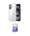 ieg™ iPhone 17 Kılıf Yörünge Form - Siyah Bilvis 5in1 5D Magic Hayalet Cam Ekran Koruyucu