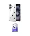 ieg™ iPhone 17 Kılıf Yörünge Form - Siyah Bilvis 5in1 5D Magic Hayalet Cam Ekran Koruyucu