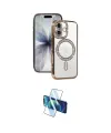ieg™ iPhone 17 Kılıf Zirve Doku Prime - Siyah 3D Antistatik Cam Ekran Koruyucu