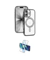 ieg™ iPhone 17 Kılıf Zirve Doku Prime - Siyah 3D Antistatik Cam Ekran Koruyucu