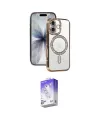 ieg™ iPhone 17 Kılıf Zirve Doku Prime - Siyah Bilvis 5in1 3D Magic Cam Ekran Koruyucu