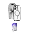ieg™ iPhone 17 Kılıf Zirve Doku Prime - Siyah Bilvis 5in1 3D Magic Cam Ekran Koruyucu