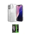 ieg™ iPhone 17 Kılıf Zirve Doku - Şeffaf 360 Full Body Arka Koruyucu