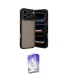 ieg™ iPhone 17 Pro Kılıf Ahenk Çizgi Serisi - Siyah Bilvis 5in1 3D Magic Cam Ekran Koruyucu