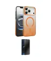 ieg™ iPhone 17 Pro Kılıf Ahenk Doku Özel Seri - Siyah 3D Antistatik Hayalet Cam Ekran Koruyucu