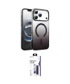 ieg™ iPhone 17 Pro Kılıf Ahenk Doku Özel Seri - Siyah Bilvis 3X AR Hayalet Cam Ekran Koruyucu