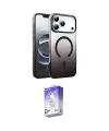 ieg™ iPhone 17 Pro Kılıf Ahenk Doku Özel Seri - Siyah Bilvis 5in1 3D Magic Cam Ekran Koruyucu