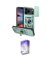 ieg™ iPhone 17 Pro Kılıf Ahenk Klasik - Siyah Bilvis 5in1 3D Magic Cam Ekran Koruyucu