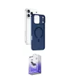 ieg™ iPhone 17 Pro Kılıf Ahenk Minimal Serisi - Siyah Bilvis 5in1 5D Magic Hayalet Cam Ekran Koruyucu