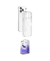 ieg™ iPhone 17 Pro Kılıf Ahenk Minimal Serisi - Siyah Bilvis 5in1 5D Magic Hayalet Cam Ekran Koruyucu
