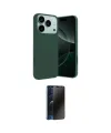 ieg™ iPhone 17 Pro Kılıf Ahenk Serisi - Siyah 3D Antistatik Hayalet Cam Ekran Koruyucu