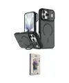 ieg™ iPhone 17 Pro Kılıf Çekirdek Klasik - Siyah Bilvis 3D Cam Ekran Koruyucu