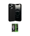 ieg™ iPhone 17 Pro Kılıf Doruk Klasik Özel Seri - Siyah 360 Mat Full Body Arka Koruyucu