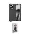 ieg™ iPhone 17 Pro Kılıf Eksen Form Prime - Siyah Bilvis Hayalet Cam Ekran Koruyucu