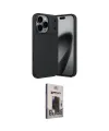 ieg™ iPhone 17 Pro Kılıf Eksen Form Prime - Siyah Bilvis Hayalet Cam Ekran Koruyucu
