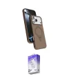 ieg™ iPhone 17 Pro Kılıf İz Işık Koleksiyonu - Siyah Bilvis 5in1 3D Magic Cam Ekran Koruyucu